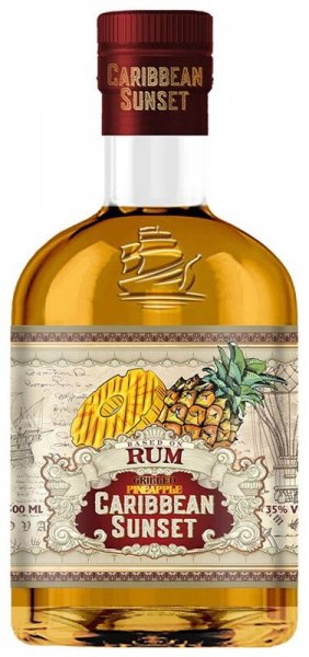 Ром KVKZ, "Caribbean Sunset" Grilled Pineapple based on Rum, 0.5 л