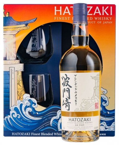 Набор "Hatozaki" Japanese Blended Whisky, gift box with 2 glasses