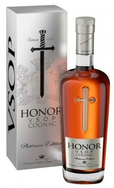 Коньяк Honor V.S.O.P Platinum Edition, Cognac AOC, gift box, 0.75 л
