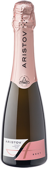 Игристое вино "Аристов" Розе Брют, 0.375 л