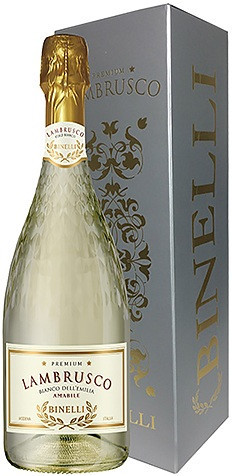 Игристое вино "Binelli Premium" Lambrusco Bianco Amabile, Dell'Emilia IGT, gift box