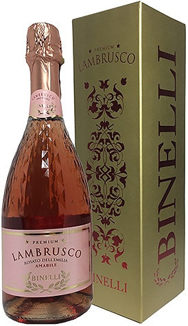Игристое вино "Binelli Premium" Lambrusco Rosato, Dell'Emilia IGT, gift box