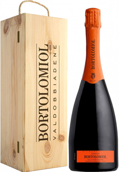 Игристое вино Bortolomiol, "Senior" Extra Dry, Valdobbiadene Prosecco Superiore DOCG, wooden box, 1.5 л