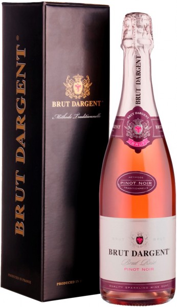 Игристое вино Brut Dargent, Pinot Noir Rose, 2013, gift box