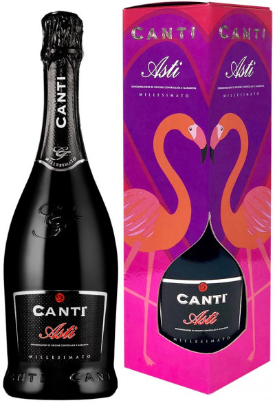 Игристое вино Canti, Asti DOCG, 2018, gift box "Romantic"