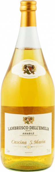 Игристое вино "Cascina S. Maria" Bianco Amabile, Lambrusco dell’Emilia IGT, 1.5 л