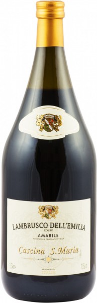 Игристое вино "Cascina S. Maria" Rosso Amabile, Lambrusco dell’Emilia IGT, 1.5 л