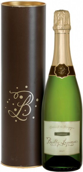 Игристое вино Cave de Bailly, "Bailly-Lapierre" Chardonnay Brut, Cremant De Bourgogne AOC, gift box