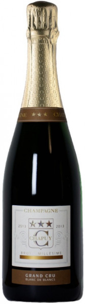 Игристое вино Champagne Chapuy, Brut Reserve Blanc de Blanc Grand Cru Millesime, 2013