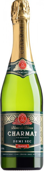 Игристое вино "Charmat" Blanc de Blancs Demi Sec