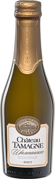 Игристое вино "Chateau Tamagne", Rossiyskoe Champagne, Brut, 0.2 л