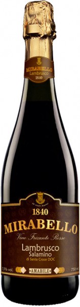 Игристое вино Chiarli 1860, "Mirabello", Lambrusco Salamino di Santa Croce DOC