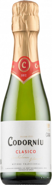 Игристое вино "Codorniu" Clasico Sec, 0.375 л