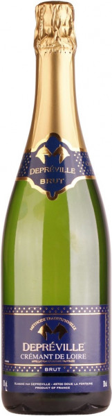 Игристое вино "Depreville" Cremant de Loire AOP Brut