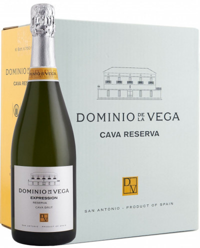 Игристое вино Dominio de la Vega, "Expression" Brut Reserva, Cava DO, 2016, gift box