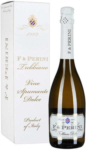 Игристое вино "F&Perini" Trebbiano Dolce, gift box