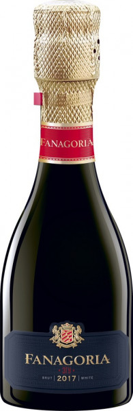 Игристое вино "Фанагория" Белое Брют, 0.2 л