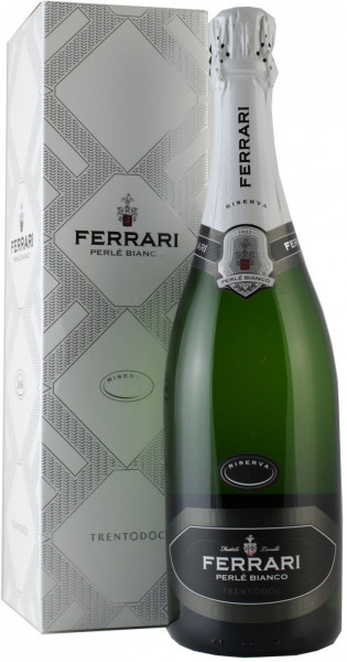 Игристое вино Ferrari, "Perle Bianco" Riserva, Trento DOC, 2007, gift box