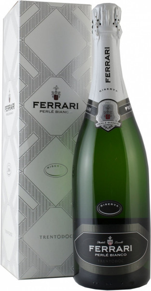 Игристое вино Ferrari, "Perle Bianco" Riserva, Trento DOC, 2008, gift box