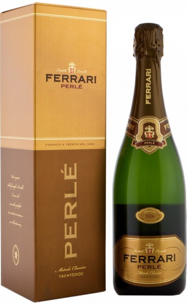 Игристое вино Ferrari Perle Brut 2004, Trento DOC, gift box