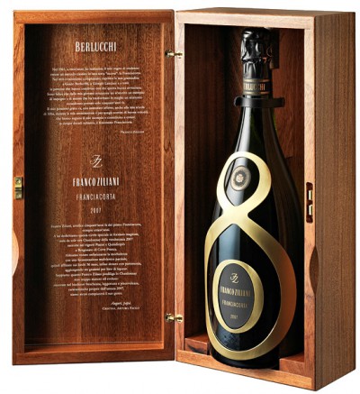 Игристое вино Guido Berlucchi, "Franco Ziliani 80", Franciacorta Brut Riserva DOCG, 2007, gift box, 1.5 л