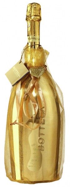 Игристое вино "Il Vino dei Poeti" Brut Prosecco DOC (Gold designe), gift bag