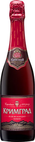 Игристое вино "Krimgrad" red semi-sweet