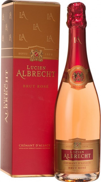 Игристое вино Lucien Albrecht, Brut Rose, Cremant d'Alsace AOC, gift box, 1.5 л