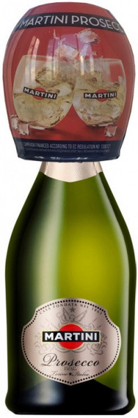 Игристое вино "Martini" Prosecco DOC, with glass