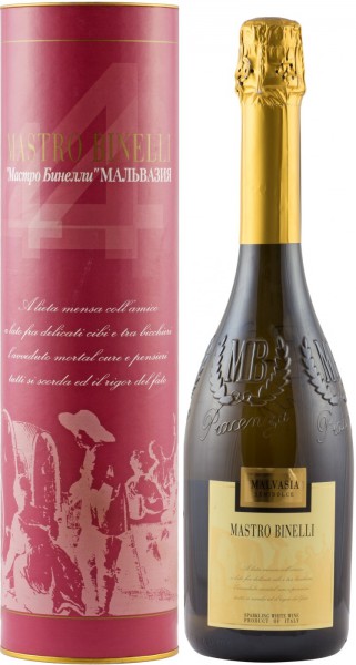 Игристое вино "Mastro Binelli" Malvasia Semidolce, gift tube
