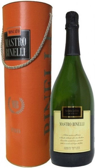 Игристое вино "Mastro Binelli" Moscato, in tube, 1.5 л