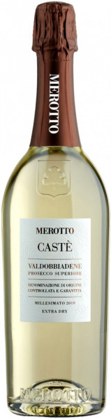 Игристое вино Merotto, "Caste" Valdobbiadene Prosecco Superiore DOCG Extra Dry, 2019
