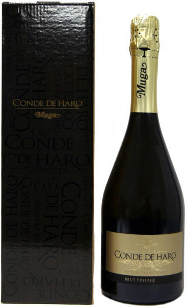 Игристое вино Muga, Cava "Conde de Haro" Brut, Rioja DOC, 2013, gift box