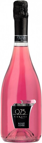 Игристое вино Piera Martellozzo, "075 Carati" Rose Cuvee Dry