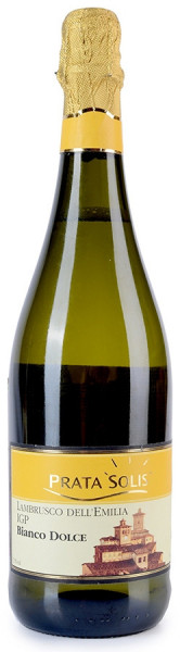 Игристое вино Prata Solis, Lambrusco dell'Emilia IGP Bianco Dolce