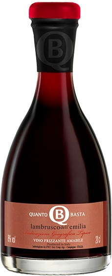 Игристое вино "Quanto Basta" Lambrusco dell'Emilia Rosso IGT, 0.2 л