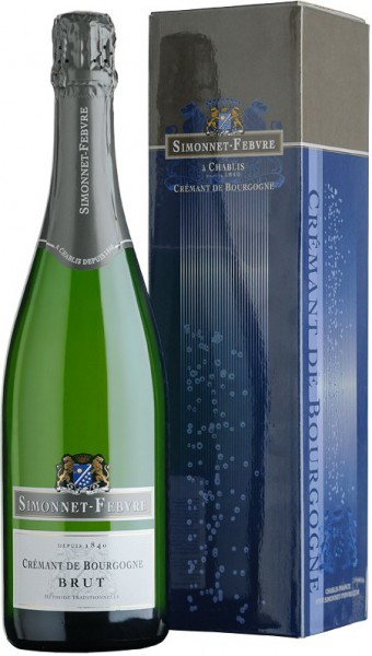 Игристое вино Simonnet-Febvre, "Cremant de Bourgogne" Brut Blanc, gift box