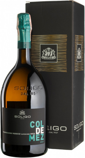 Игристое вино Soligo, "Col de Mez" Brut, Valdobbiadene Prosecco Superiore DOCG, gift box, 1.5 л