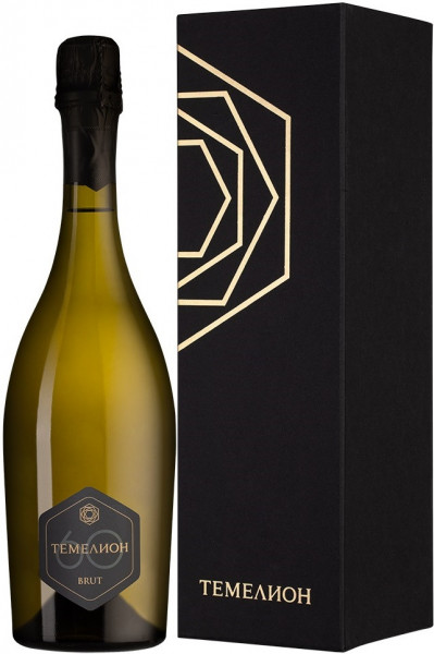Игристое вино "Темелион 60" Брют, в подарочной коробке
