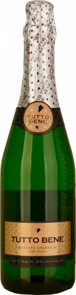 Игристое вино "Tutto Bene" Moscato Spumante Semi-Dolce