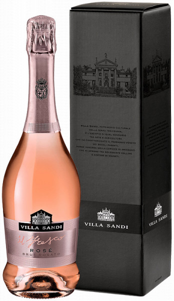 Игристое вино Villa Sandi, "Il Fresco" Rose Brut, gift box