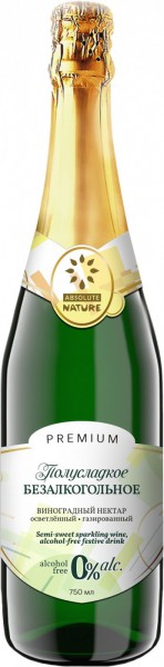 Игристое вино Zhivie Soki, "Absolute Nature" Semi-Sweet, No Alcohol