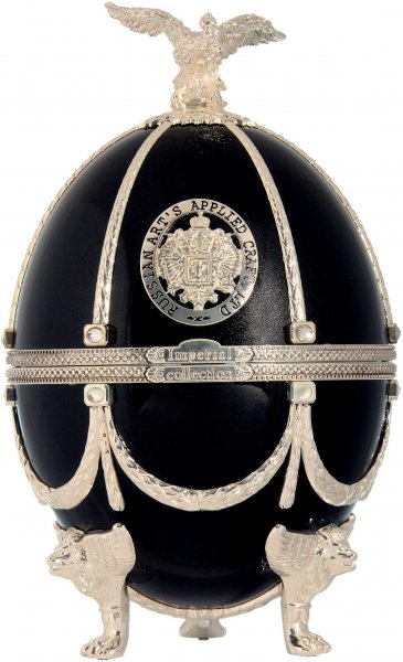 Набор "Императорская Коллекция" в футляре в форме яйца Фаберже, Черный, в бархатной коробке, 0.7 л