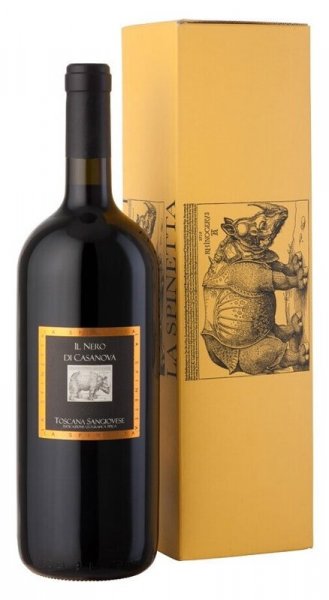 Вино La Spinetta, Sangiovese "Il Nero Di Casanova", Toscana IGT, 2014, gift box, 1.5 л