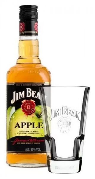 Виски "Jim Beam" Apple, with glass, 1 л