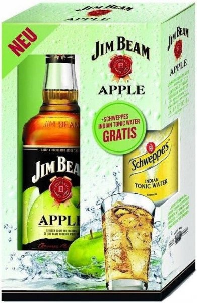Набор "Jim Beam" Apple, gift set with "Schweppes" (Spain)
