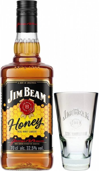 Виски "Jim Beam" Honey (Spain), with glass, 0.7 л