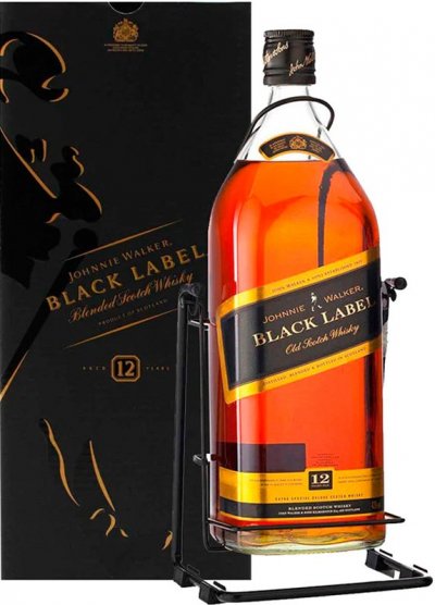 Виски Johnnie Walker, "Black Label", with cradle, 3 л