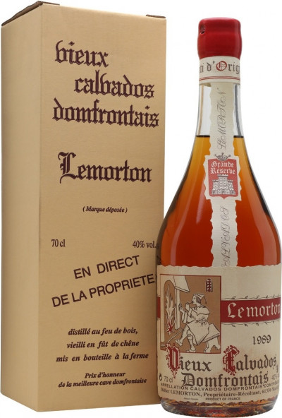 Кальвадос Calvados Lemorton Vintage 1989, gift box, 0.7 л