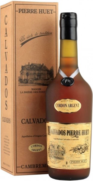 Кальвадос Calvados Pierre Huet, "Cordon Argent", Calvados AOC, gift box, 0.7 л